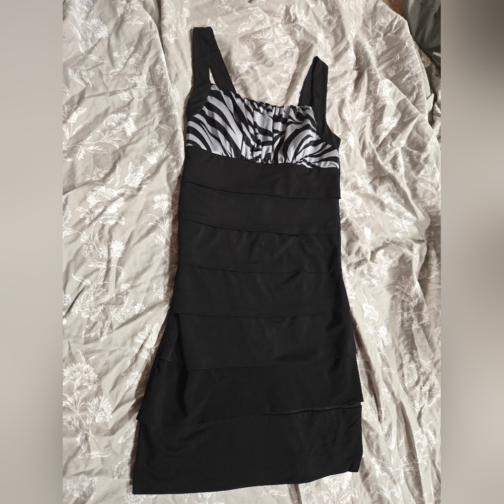 Y2k Zebra Mini Dress